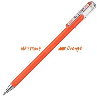 Pentel zselés rollertoll kupakos MATTEHOP 1,0 mm - narancssárga