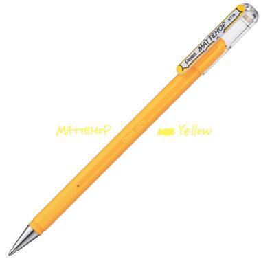 Pentel zselés rollertoll kupakos MATTEHOP 1,0 mm - citromsárga