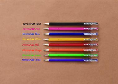 Pentel zselés rollertoll kupakos Neon Mattehop 1,0 mm 96 db-os töltött display, 8 szín x 12 db