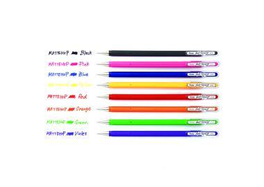 Pentel zselés rollertoll kupakos Neon Mattehop 1,0 mm 96 db-os töltött display, 8 szín x 12 db
