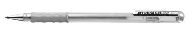 Pentel zselés rollertoll kupakos Hybrid Gel Grip 0,4 mm - ezüst