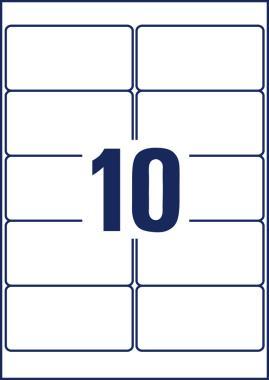 Avery univerzális visszaszedhető címke 96 x 50,8 mm 50+15 lap promo