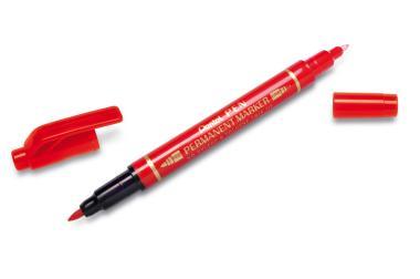 Pentel marker alkoholos kétvégű - piros