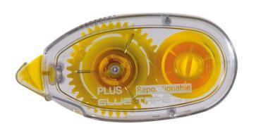 PLUS ragasztó roller visszaszedhető TG 8,4 mm x 10 m - sárga