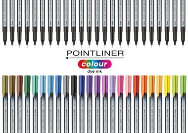 Pentel tűfilc SZÍNES Pointliner 0,4 mm – 288 darabos töltött display / 24 szín