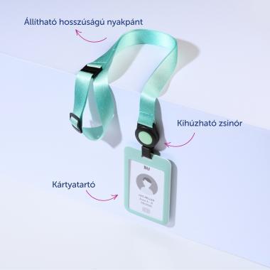 Avery ISKOLAI nyakpánt kártyatartóval - zöld