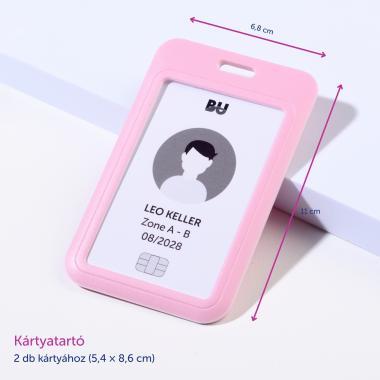 Avery ISKOLAI nyakpánt kártyatartóval - rózsaszín