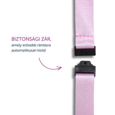 Avery ISKOLAI nyakpánt kártyatartóval - rózsaszín