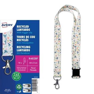 Avery nyakpánt újrahasznosított, 20 x 440 mm, 10 db - virágmintás