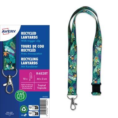 Avery nyakpánt újrahasznosított, 20 x 440 mm, 10 db - trópusi mintás