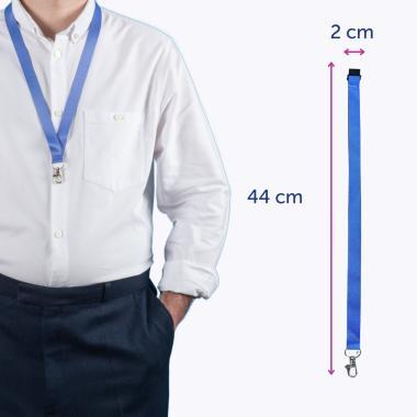 Avery nyakpánt újrahasznosított, 20 x 440 mm, 10 db - fehér/kék