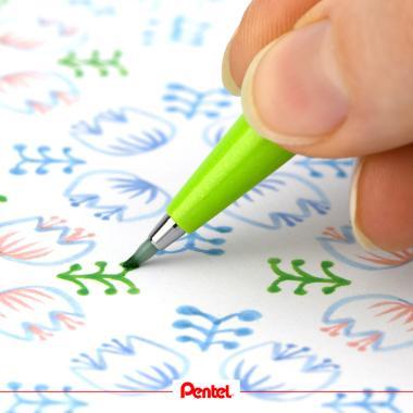 Pentel ecsettoll kalligrafikus hajlékony hegyű Brush Sign Pen - smaragdzöld