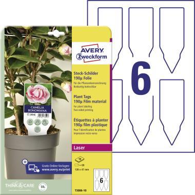 Avery kertészeti, faiskolai címke, fólia 190µ 128x47mm 10 lap