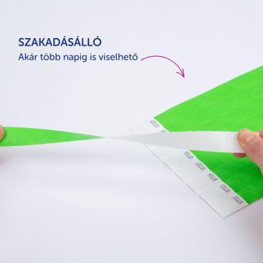 Avery karszalag szakadásbiztos, Tyvek®, 256 × 19 mm, 500 db - zöld