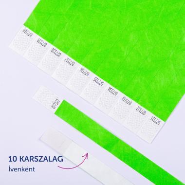 Avery karszalag szakadásbiztos, Tyvek®, 256 × 19 mm, 500 db - zöld