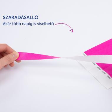 Avery karszalag szakadásbiztos, Tyvek®, 256 × 19 mm, 500 db - rózsaszín