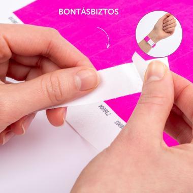 Avery karszalag szakadásbiztos, Tyvek®, 256 × 19 mm, 500 db - rózsaszín