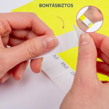 Avery karszalag szakadásbiztos, Tyvek®, 256 × 19 mm, 500 db - citromsárga