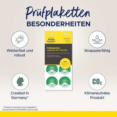 Avery időjárásálló öntapadó plakett Vinyl 