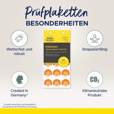 Avery időjárásálló öntapadó plakett Vinyl 