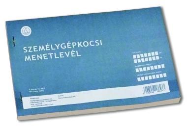 Személygépkocsi menetlevél (D. Gépjármű 36/5) A5 100 lap