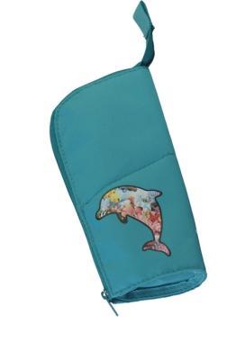 Textil tolltartó állítható Fantasy delfin - türkiz
