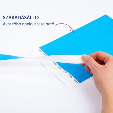 Avery karszalag szakadásbiztos, Tyvek®, 256 × 19 mm, 500 db - kék
