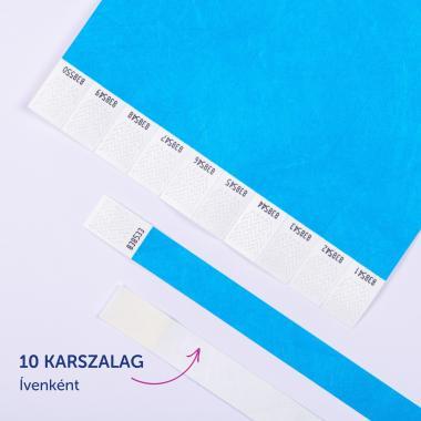 Avery karszalag szakadásbiztos, Tyvek®, 256 × 19 mm, 500 db - kék