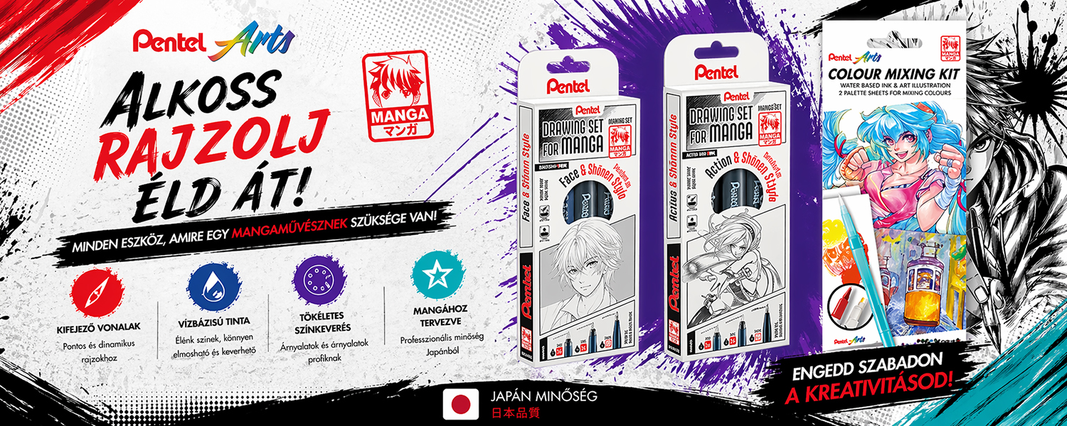 Pentel Manga rajzkészletek